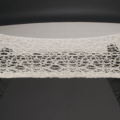 Corded Nylon Lace - Bleached Sand Abstract Lines