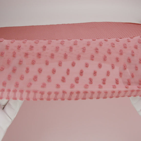 Famous Australian Designer Rose Silk Swiss Dot Georgette - Image 6 of 6