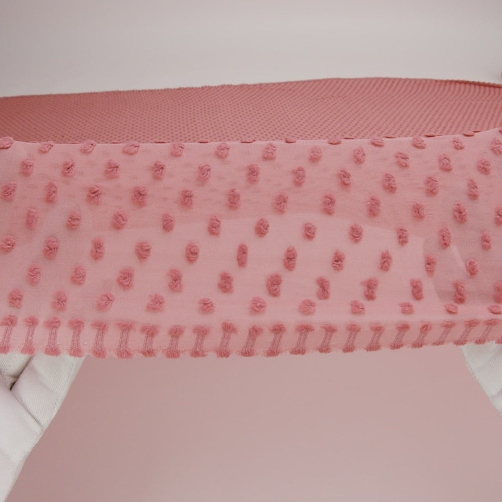 Famous Australian Designer Rose Silk Swiss Dot Georgette - Image 6 of 6