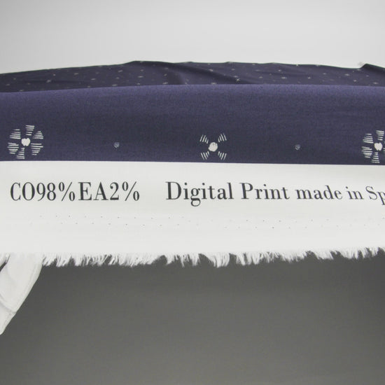 Mood Exclusive Navy Wisps of Wonder Stretch Cotton Poplin - Image 5 of 5