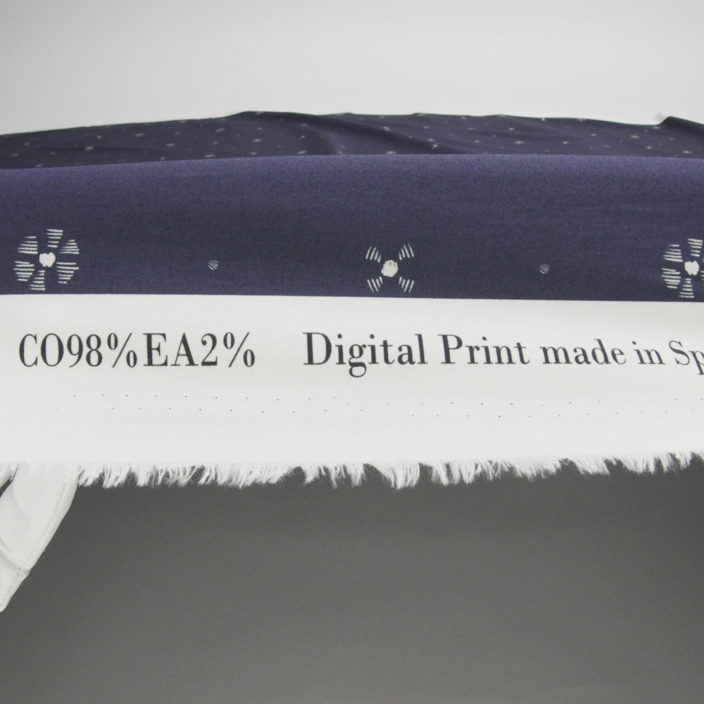 Mood Exclusive Navy Wisps of Wonder Stretch Cotton Poplin - Image 5 of 5