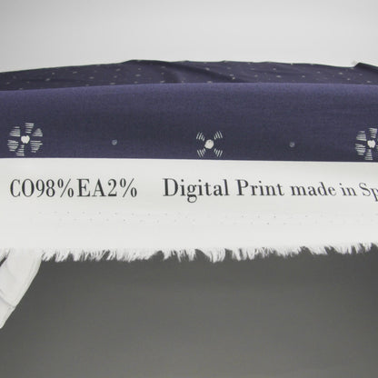 Mood Exclusive Navy Wisps of Wonder Stretch Cotton Poplin