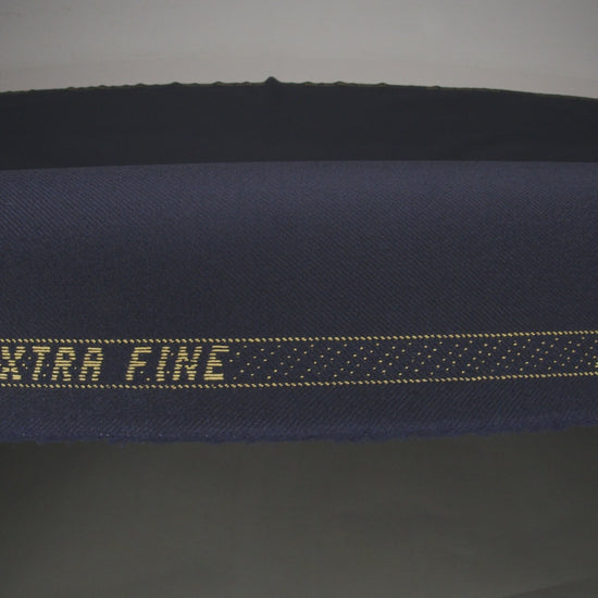 Virgin Merino Wool Twill Suiting Made in Italy - Navy