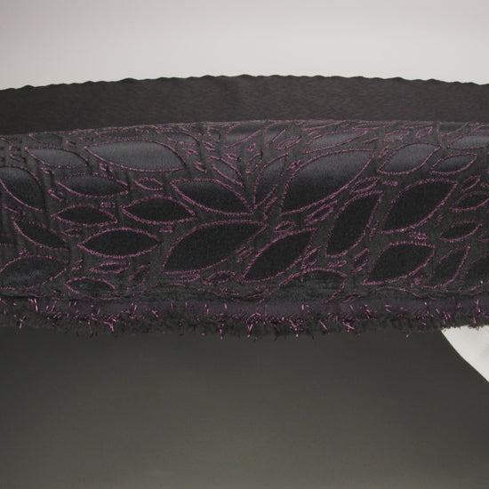 Black and Glistening Grape Luxury Abstract Metallic Brocade - Image 5 of 5