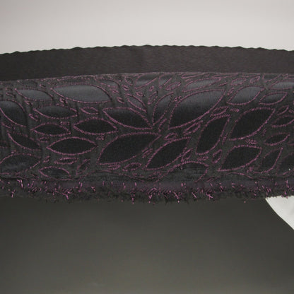 Black and Glistening Grape Luxury Abstract Metallic Brocade