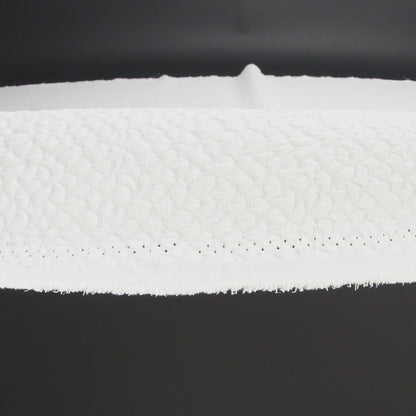 Metallic White Dimensional Scallops Brocade