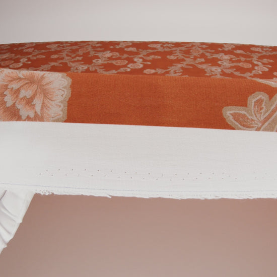 Sustainable Viscose Crepe Print - Beige, Peach and Red Floral - Mood Exclusive Saffron Lawn - Image 6 of 6