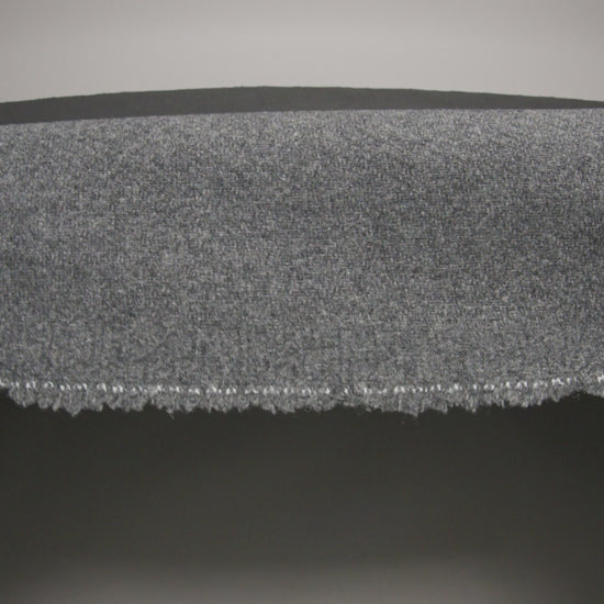 Recycled Brushed Wool Blend Twill Coating - Lead Gray - Made in Italy - Maeve Collection