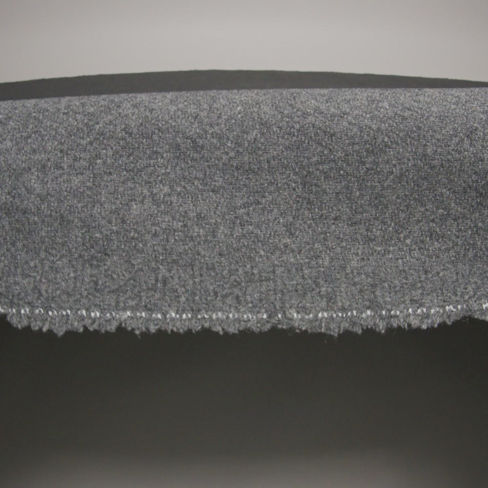 Recycled Brushed Wool Blend Twill Coating - Lead Gray - Made in Italy - Maeve Collection