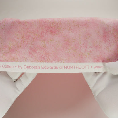 Metallic Printed Quilting Cotton by Northcott - Bubble Gum Speckle - Shimmer Collection