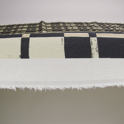 Linen and Rayon Woven - Black and White Checks - City Blocked Print - Mood Exclusive Metro Collection