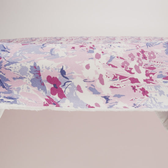 Sustainable Viscose Crepe Print - Blush Pink, Burgundy Red and Lilac Purple Painterly Abstract Floral - Designer Deadstock - Image 6 of 6