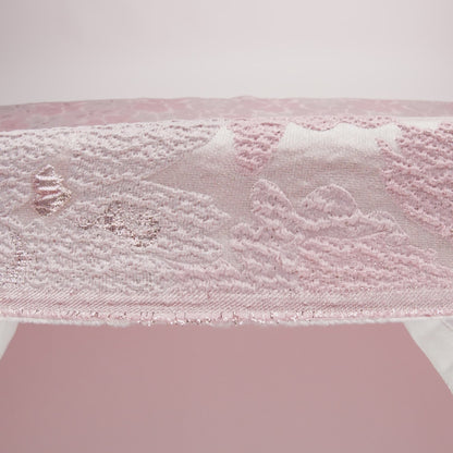Metallic Rose Gold and Baby Pink Floating Blossoms Luxury Brocade
