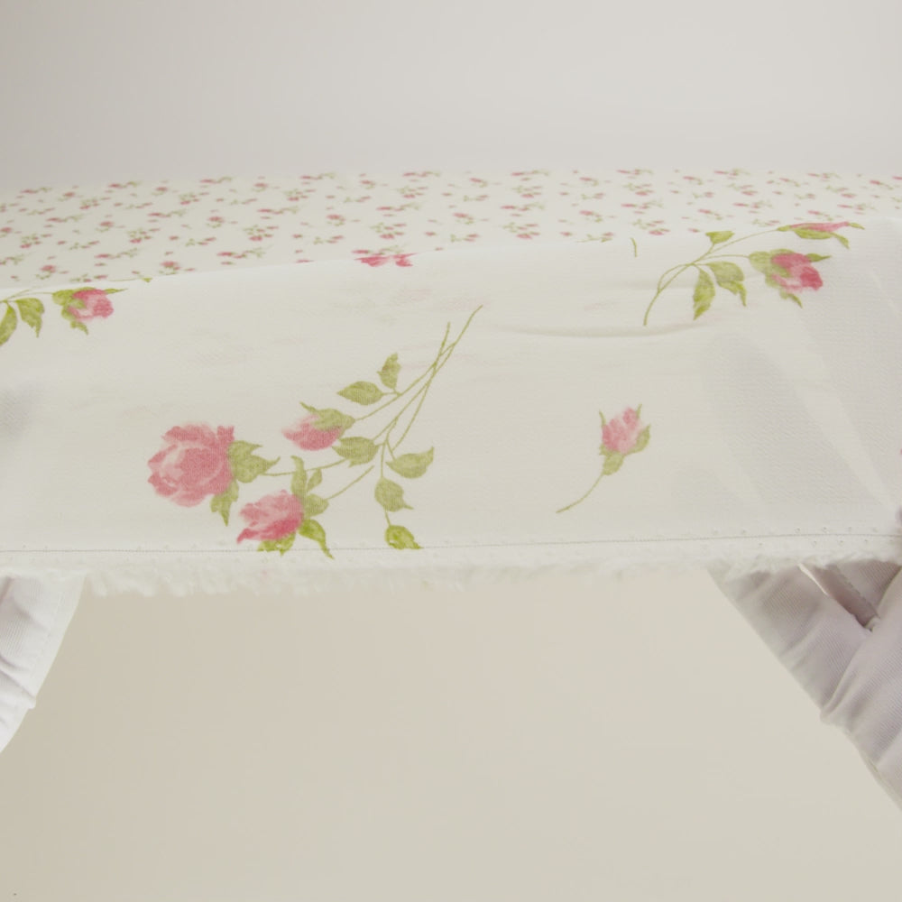 Viscose Georgette Print by The Reformation - Blush Pink and Eggshell Rose Floral - Deadstock - Image 6 of 6