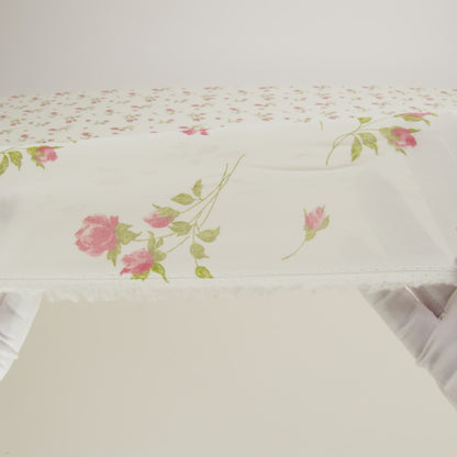 Viscose Georgette Print by The Reformation - Blush Pink and Eggshell Rose Floral - Deadstock