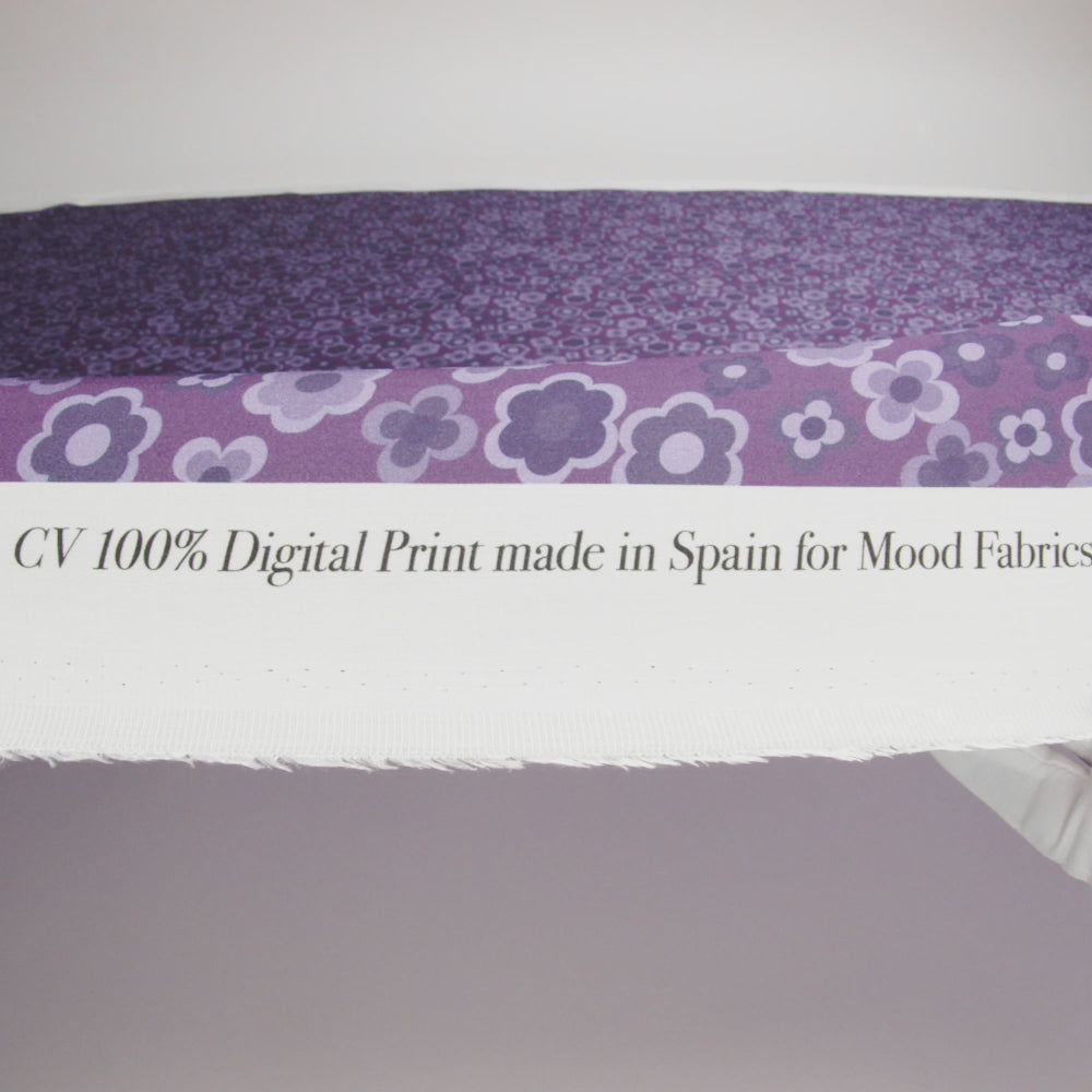 Mood Exclusive Purple Daisy Train Rayon Challis