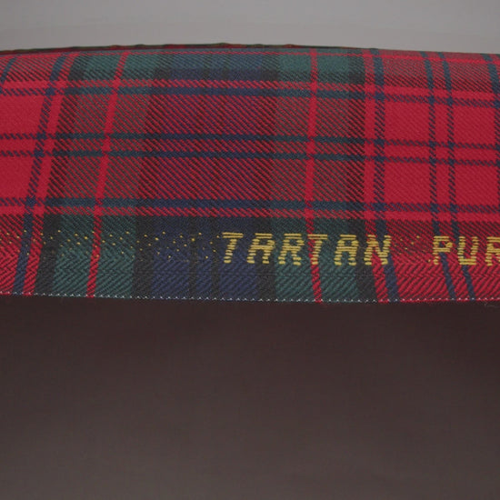 Virgin Wool Twill Made in Italy - Red, Green and Blue Plaid - Image 6 of 6