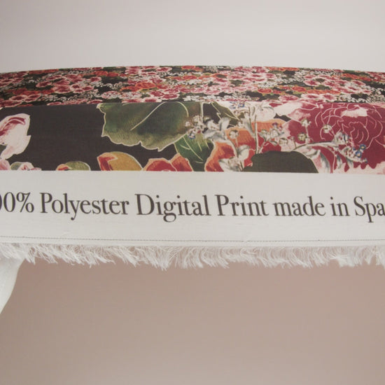 Polyester Charmeuse Print - Black, Red and Blue Floral - Mood Exclusive Misty Morning - Image 5 of 5