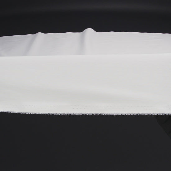 Stretch Cotton and Nylon Poplin - White - Designer Deadstock