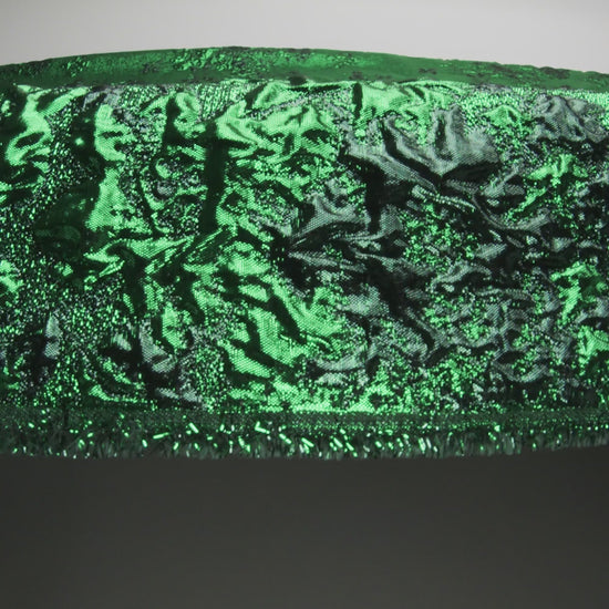 Metallic Emerald and Forest Floral Luxury Brocade