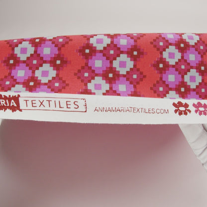 Printed Quilting Cotton by Anna Maria Textiles for Northcott - Bouquet Interwoven Geometric Stripes - Heiress Collection