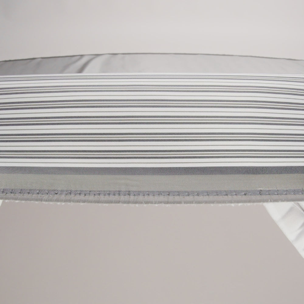 Polyester Twill Lining - White and Gray Ticking Stripes - Deadstock
