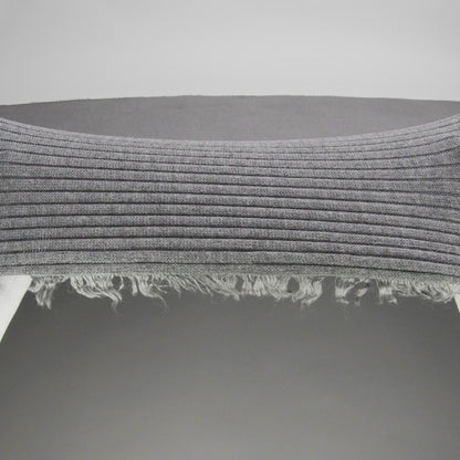 Stretch Tencel Rib Knit - Smokey Gray - Designer Deadstock