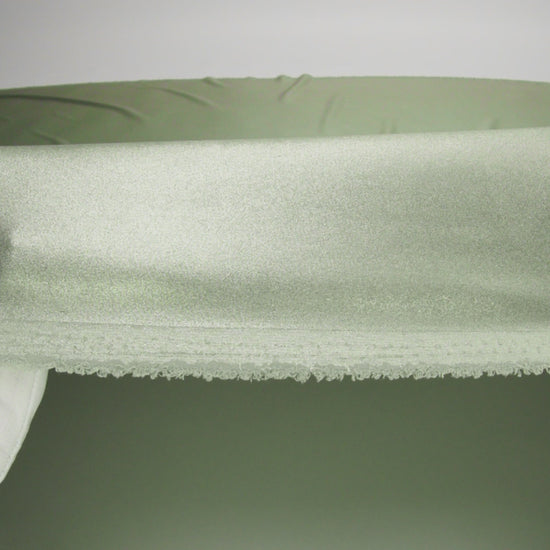Ultra-Smooth Polyester Georgette with Foiling - Sage and Gold - Valeria Collection - Image 6 of 7