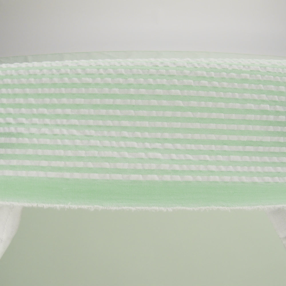 Polyester and Cotton Seersucker - Green and White Candy Stripes - Wylie Collection - Image 6 of 7