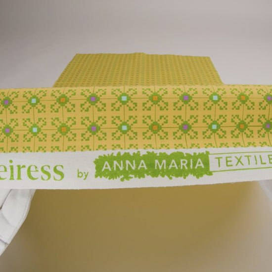 Printed Quilting Cotton by Anna Maria Textiles for Northcott - Garden Jeweled Floral Grid - Heiress Collection