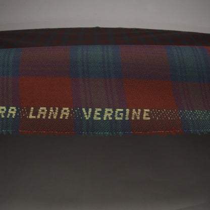 Virgin Wool Twill Made in Italy - Wine Red, Navy and Green Check Plaid