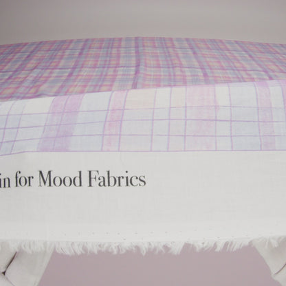 Cotton Voile Print - Purple and Pink Plaid - Mood Exclusive Chalkboard Curious
