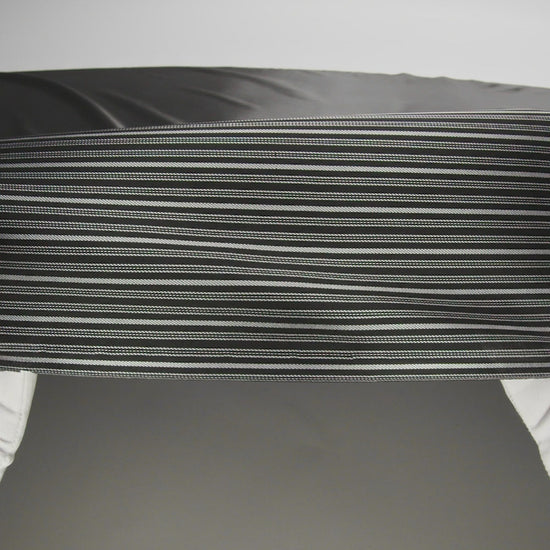 Black and Silver Striped Acetate Twill Lining