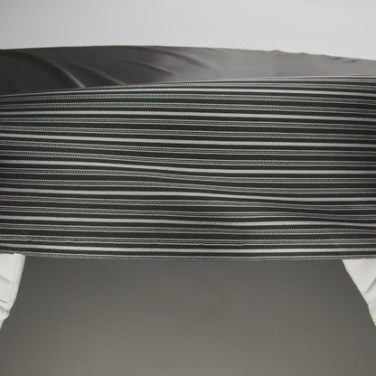 Black and Silver Striped Acetate Twill Lining
