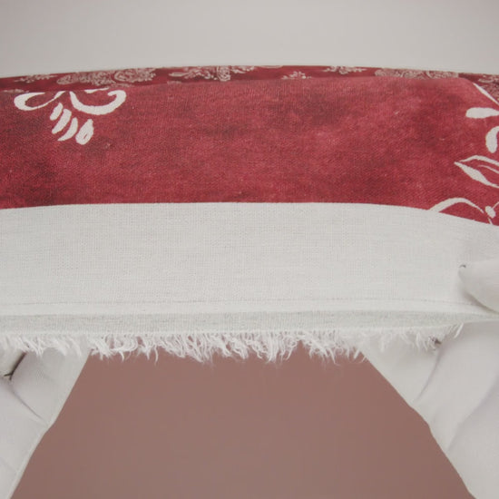 Linen and Rayon Woven - Dark Red and White Paisley and Frames - Mood Exclusive Arabesque Allure Print - Image 6 of 6