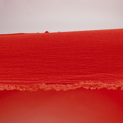 Rayon Blend Ghost Crepe - Vivid Red Orange - Designer Deadstock