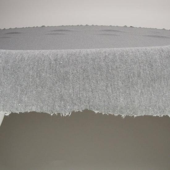 Heathered Dapple Gray and White Cotton Blend French Terry