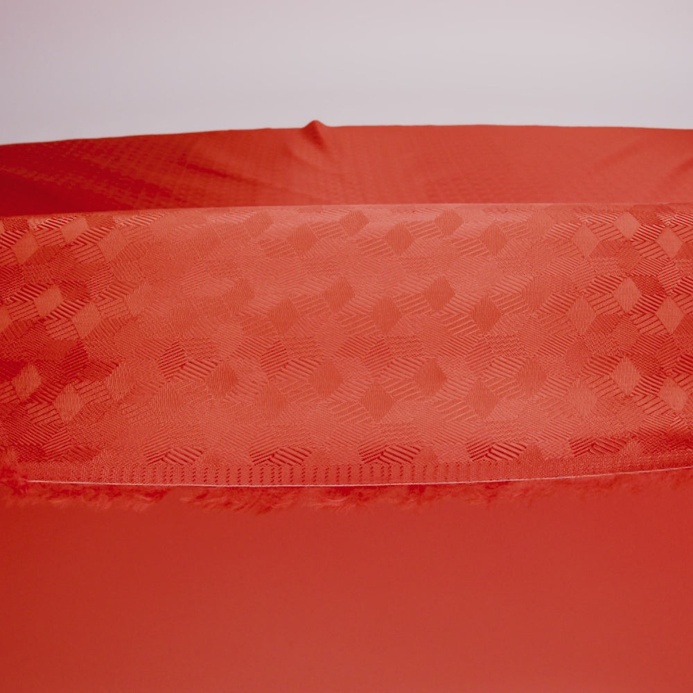 Tangerine Geometric Jacquard Lining