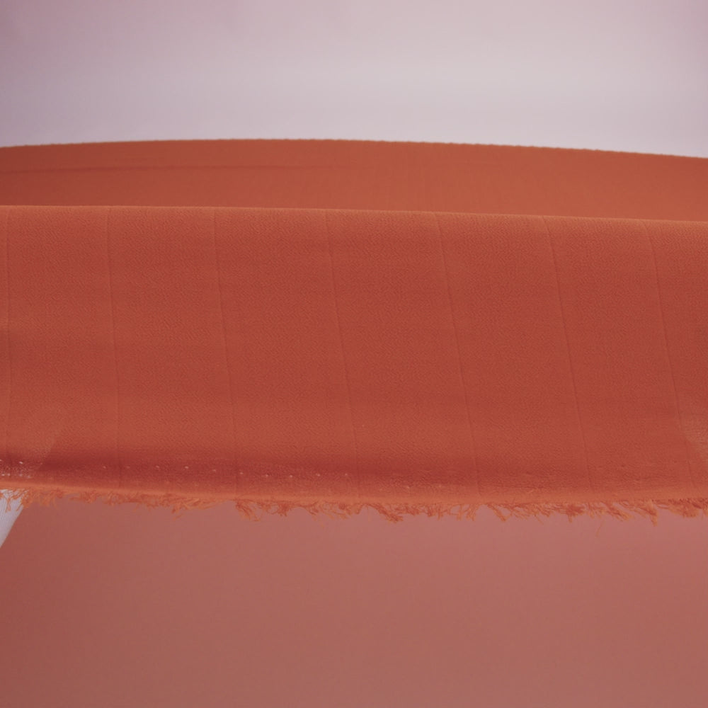 Accordion Pleated Chiffon - Burnt Orange - Etereo Collection