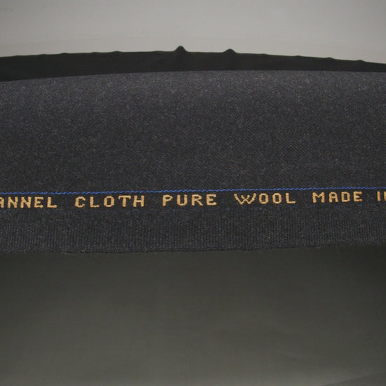 Brushed Virgin Wool Twill Made in Italy - Heathered Anthracite Gray - Image 6 of 6