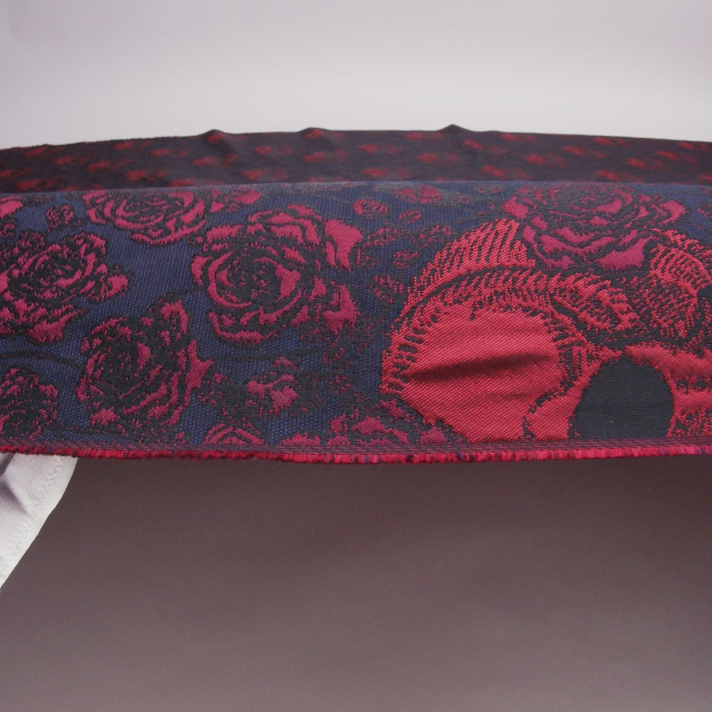 Red and Midnight Blue Skull Brocade - Image 5 of 5