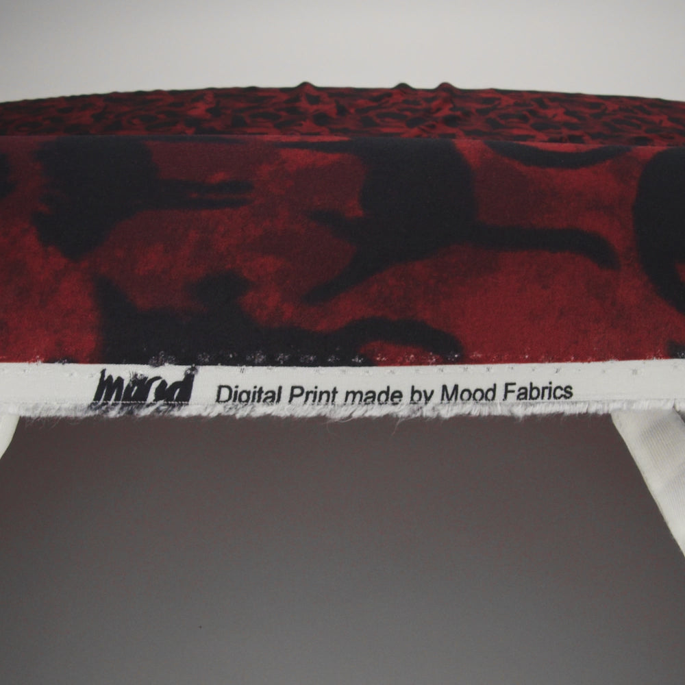 Rayon Batiste - Red and Black Cats - Black Cat Print - Mood Exclusive Nevermore Collection - Image 6 of 7