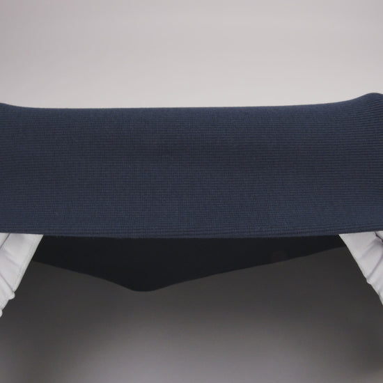 Navy Tubular Cotton Rib Knit
