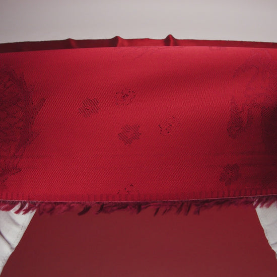 Dragons Jacquard Lining - Red and Maroon Bi-Color