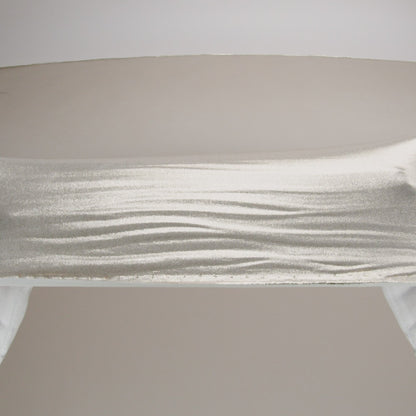Polyester Interlock Knit with Gold Foiling - Pale Gray - Oriana Collection