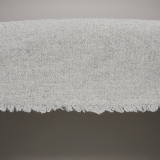 Recycled Brushed Wool Blend Twill Coating - Heathered Steel Gray - Made in Italy - Maeve Collection