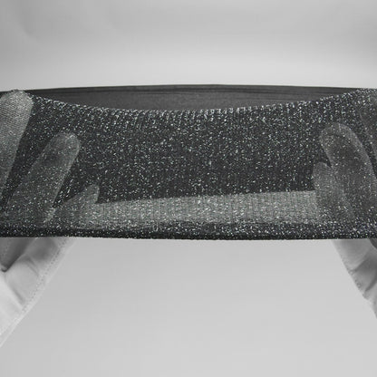 Italian Black Stretch Metallic Mesh