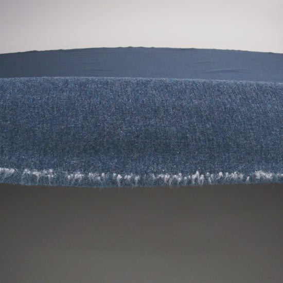 Bamboo and Cotton Stretch Knit Fleece - Heather Lake Blue - Jessamyn Collection