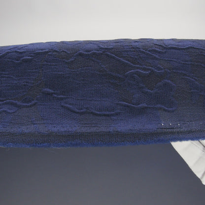 Luminous Navy Crinkled Luxury Brocade