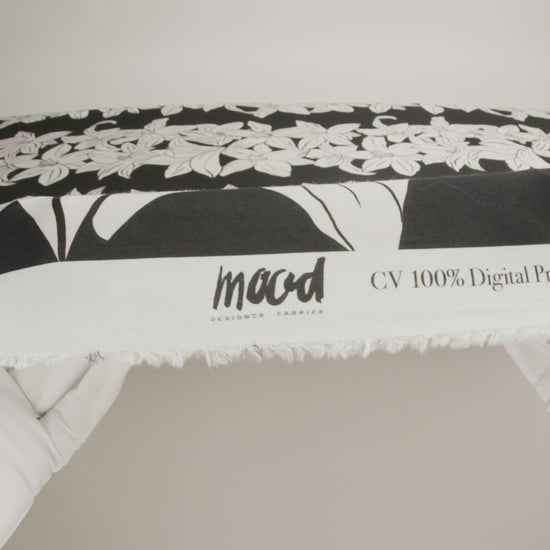 Rayon Challis - Black Floral - Central Park Spring Print - Mood Exclusive Metro Collection - Image 6 of 7